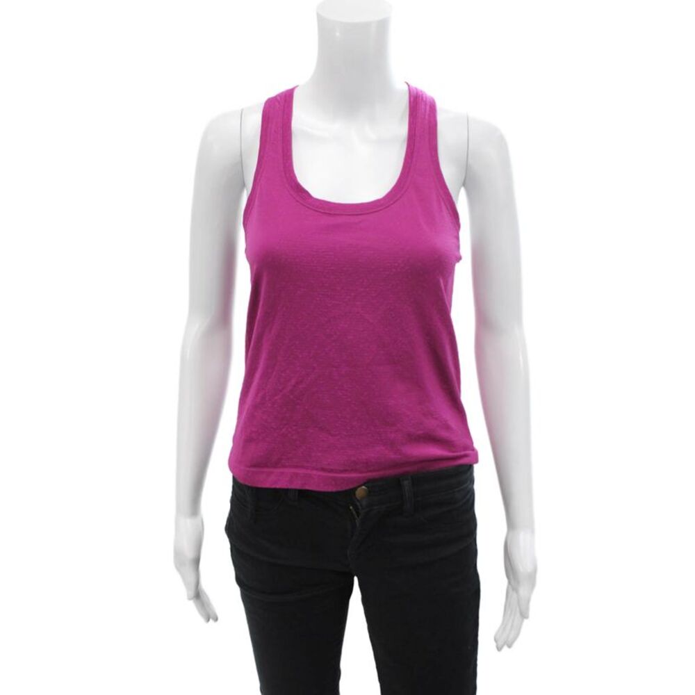 Lululemon Womens Textured Scoop Neck Sleeveless Tank Top Magenta Pink Size S